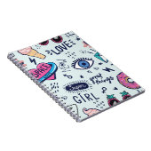 Mode Patch: Pop Art Stickers. Notizblock (Rechte Seite)