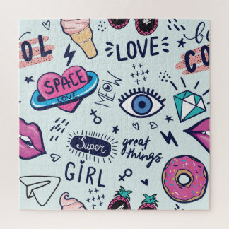 Mode Patch: Pop Art Stickers. Puzzle