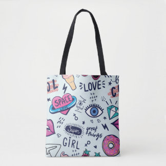 Mode Patch: Pop Art Stickers. Tasche