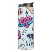 Mode Patch: Pop Art Stickers. Thermosbecher (Nach links gedreht)