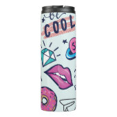 Mode Patch: Pop Art Stickers. Thermosbecher (Rückseite)