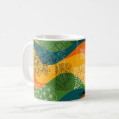 Mode-Patchwork: Entwürdigende Abstrakte Kunst Kaffeetasse (Vorderseite Links)