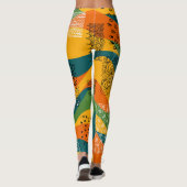 Mode-Patchwork: Entwürdigende Abstrakte Kunst Leggings (Rückseite)