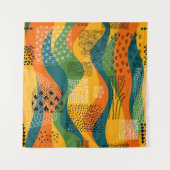 Mode-Patchwork: Entwürdigende Abstrakte Kunst Wandteppich (Vorderseite (Horizontal))