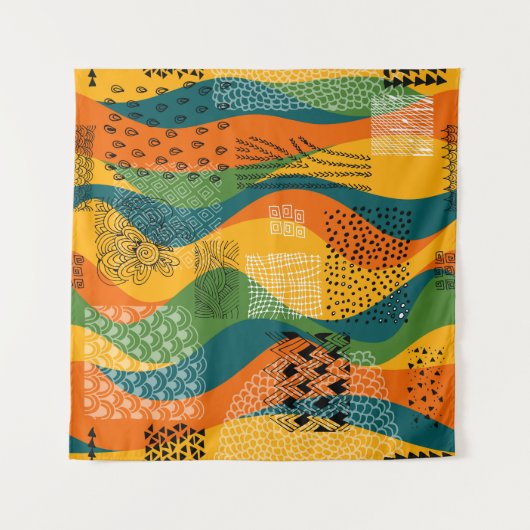 Mode-Patchwork: Entwürdigende Abstrakte Kunst Wandteppich (Vorderseite)