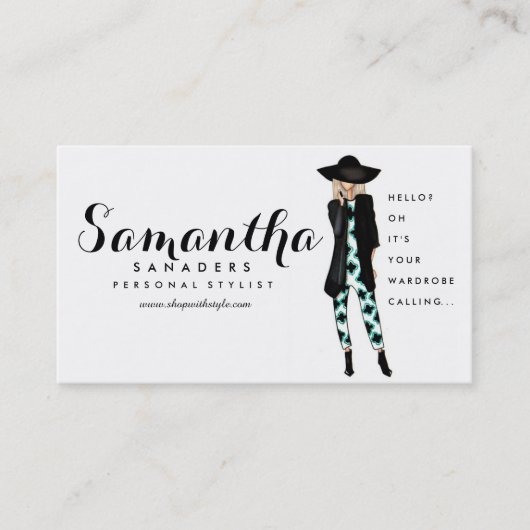 Mode/persönliche Visitenkarte (Vorderseite)