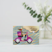 Mode-persönliches Käufer-Schmuck-Goldaquamariner Visitenkarte (Stehend Vorderseite)