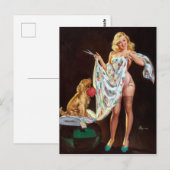 Mode-Pin-Up Postkarte (Vorne/Hinten)