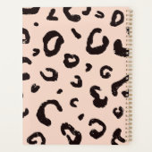 Mode Pink Leopard Muster & Script Name Planer (Rückseite)