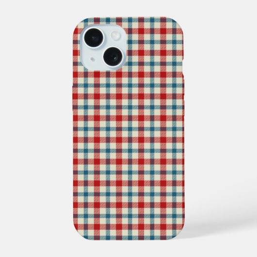 Mode Plaid iPhone 15 Hülle (Rückseite)