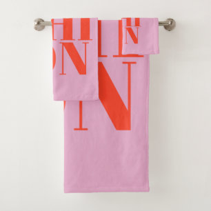 Mode Print Pink Ästhetik Vornehme Moderne Dekorati Badhandtuch Set