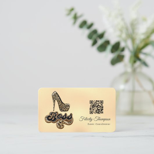 Mode-QR-Code Visitenkarte (Stehend Vorderseite)