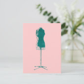 Mode Retro-Kleidung aus den 60er Jahren Postkarte (Stehend Vorderseite)