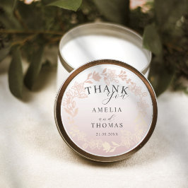 Mode Rose Gold Wreath Wedding Favor Runder Aufkleber