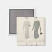 Mode-Schablone Art Deco Magnet (Vorderseite/Rückseite)