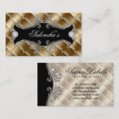 Mode-Schmuck-Maskenbildner-eleganter büscheliger Visitenkarte (Vorne/Hinten)