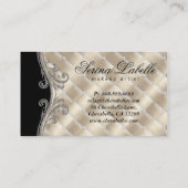 Mode-Schmuck-Maskenbildner-eleganter büscheliger Visitenkarte (Rückseite)