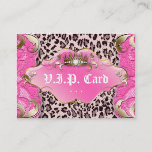 Mode-Schmuck VIP-Verein-Karten-Leopard-Spitze-Rosa Treuekarte