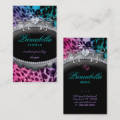 Mode-Schmuck-Visitenkarte-Retro Leopard PPB Visitenkarte (Vorne/Hinten)