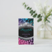 Mode-Schmuck-Visitenkarte-Retro Leopard PPB Visitenkarte (Stehend Vorderseite)