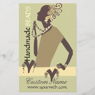 Mode-Schmuckmodel moderne Frau Perle Flyer