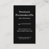 Mode-Schneider, Frisiermaschine Vintagen Stil Visitenkarte (Rückseite)