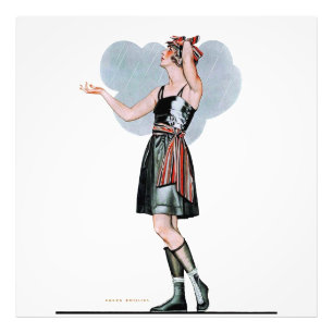 Mode Schönheit im Regen von C Coles Phillips Fotodruck