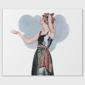 Mode Schönheit im Regen von C Coles Phillips Geschenkpapier (Flach)