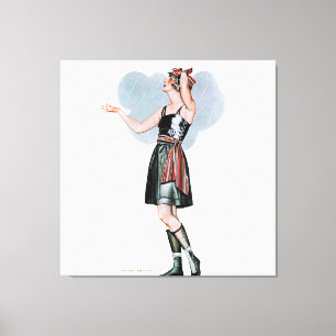 Mode Schönheit im Regen von C Coles Phillips Leinwanddruck