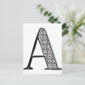Mode-Schriftart, Buchstabe A Postkarte (Stehend Vorderseite)