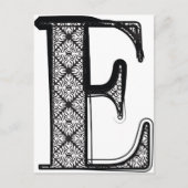 Mode-Schriftart, Buchstabe E Postkarte (Vorderseite)