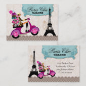 Mode schürzt Schmuck-Roller-Paris-Eiffelturm Visitenkarte (Vorne/Hinten)