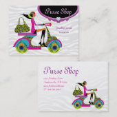 Mode schürzt Schmuck-Roller-PfauZebra Visitenkarte (Vorne/Hinten)