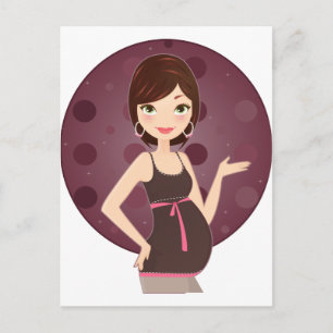 Mode schwanger ankündigungspostkarte