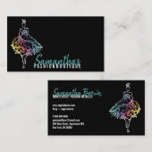 Mode Shop Kleid Sketch schwarze Boutique Visitenkarte (Vorne/Hinten)