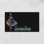 Mode Shop Kleid Sketch schwarze Boutique Visitenkarte (Vorderseite)