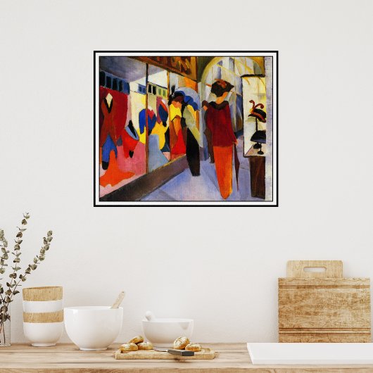 Mode Shop (Modegeschaft) von August Macke Poster (Küche)