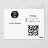 Mode-Show BUSINESS Custom Logo Flyer Poster Pen Postkarte (Rückseite)