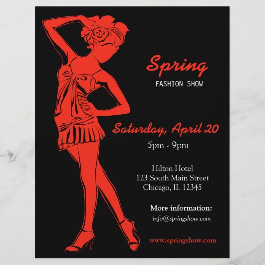 Mode Show (Feuerrot) Flyer (Vorne)