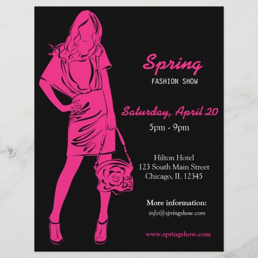 Mode Show (Tiefrosa) Flyer (Vorne)