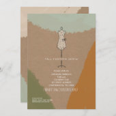 Mode Show Wohltätigkeit Event Dress Form Abstrakt Einladung (Vorne/Hinten)