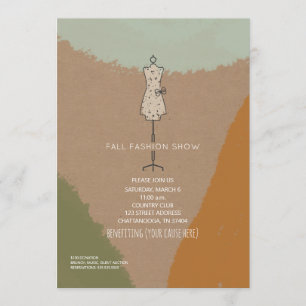 Mode Show Wohltätigkeit Event Dress Form Abstrakt Einladung