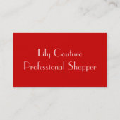 Mode-Silhouette Visitenkarte (Rückseite)