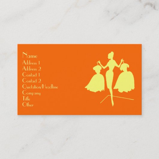 Mode-Silhouette Visitenkarte (Vorderseite)