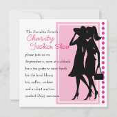 Mode-Silhouetten Einladung (Vorderseite)