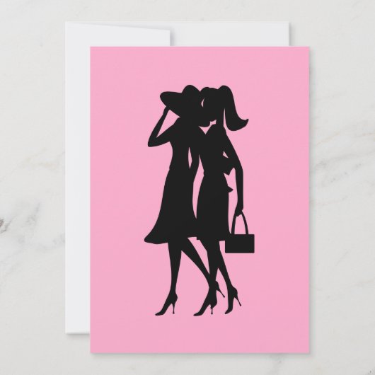 Mode-Silhouetten Einladung (Rückseite)