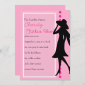 Mode-Silhouetten Einladung (Vorne/Hinten)