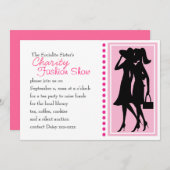 Mode-Silhouetten Einladung (Vorne/Hinten)