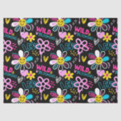 Mode Smiley-Blumen-Graffiti-Muster Seidenpapier (Vorderseite)