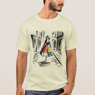 Mode Spaziergang Street Art T-Shirt
